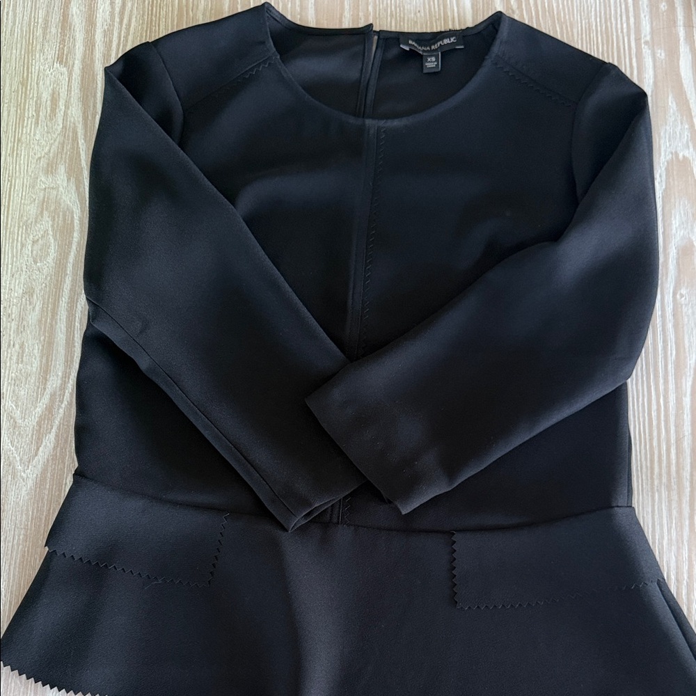 BCBG Black Peplum Top